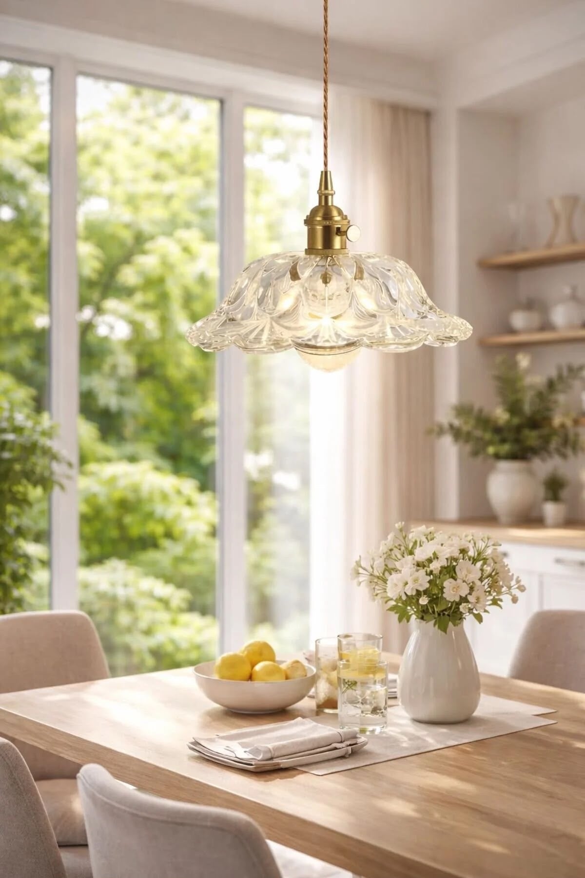 Italiano Clear Glass Classic 1-Light Pendant Light — view 3