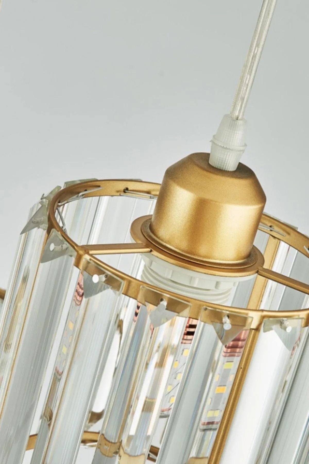 Radiosa Gold Crystal 3-Light Pendant Chandelier — view 4