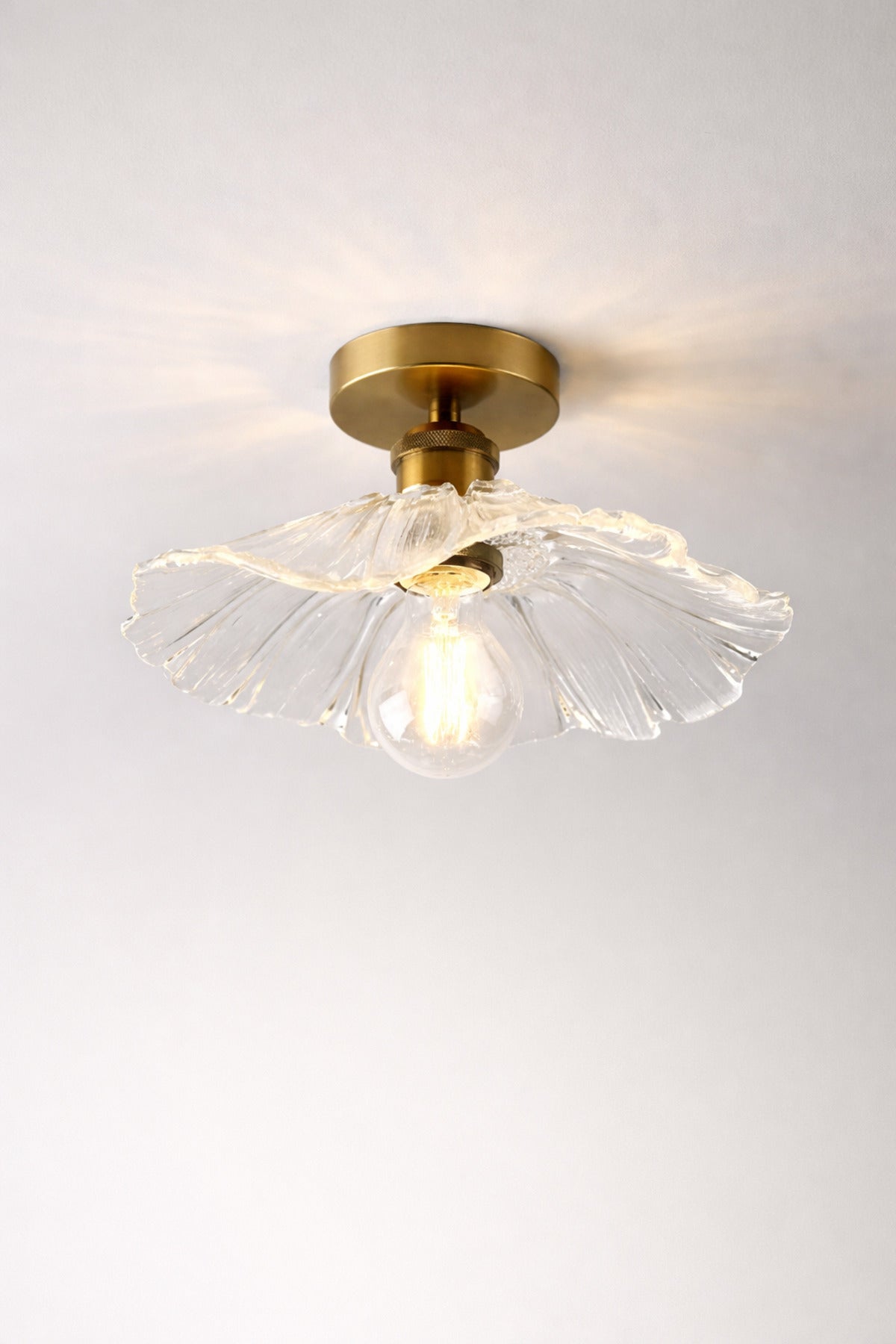 Madrid Clear Glass Classic 1-Light Ceiling Light — view 4