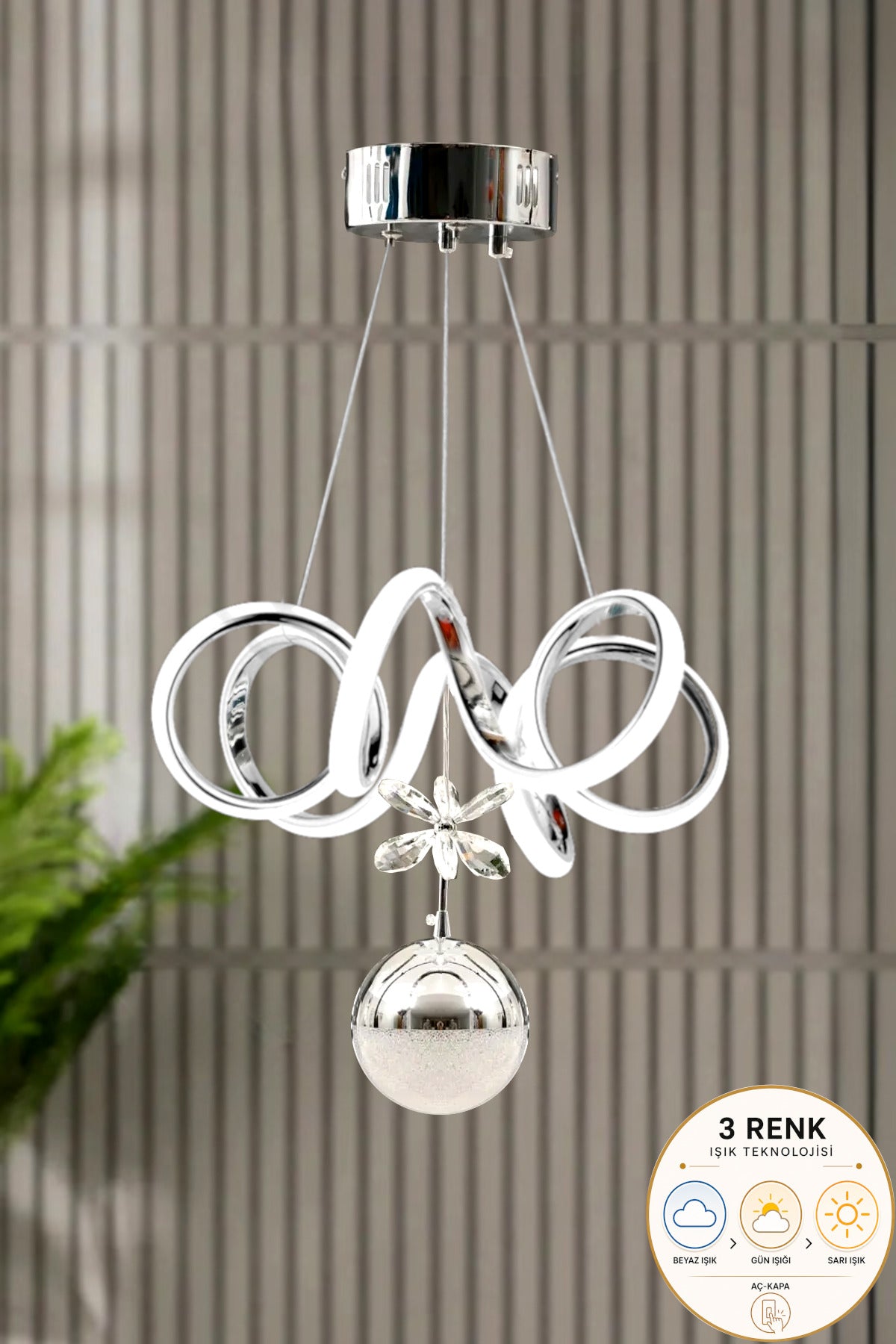 Elda Chrome Pendant Light