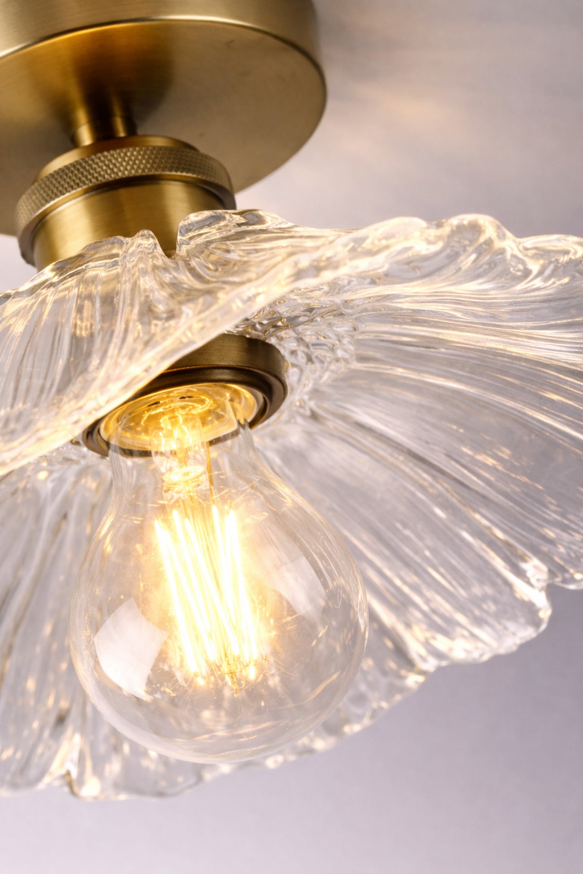 Madrid Clear Glass Classic 1-Light Ceiling Light — view 2