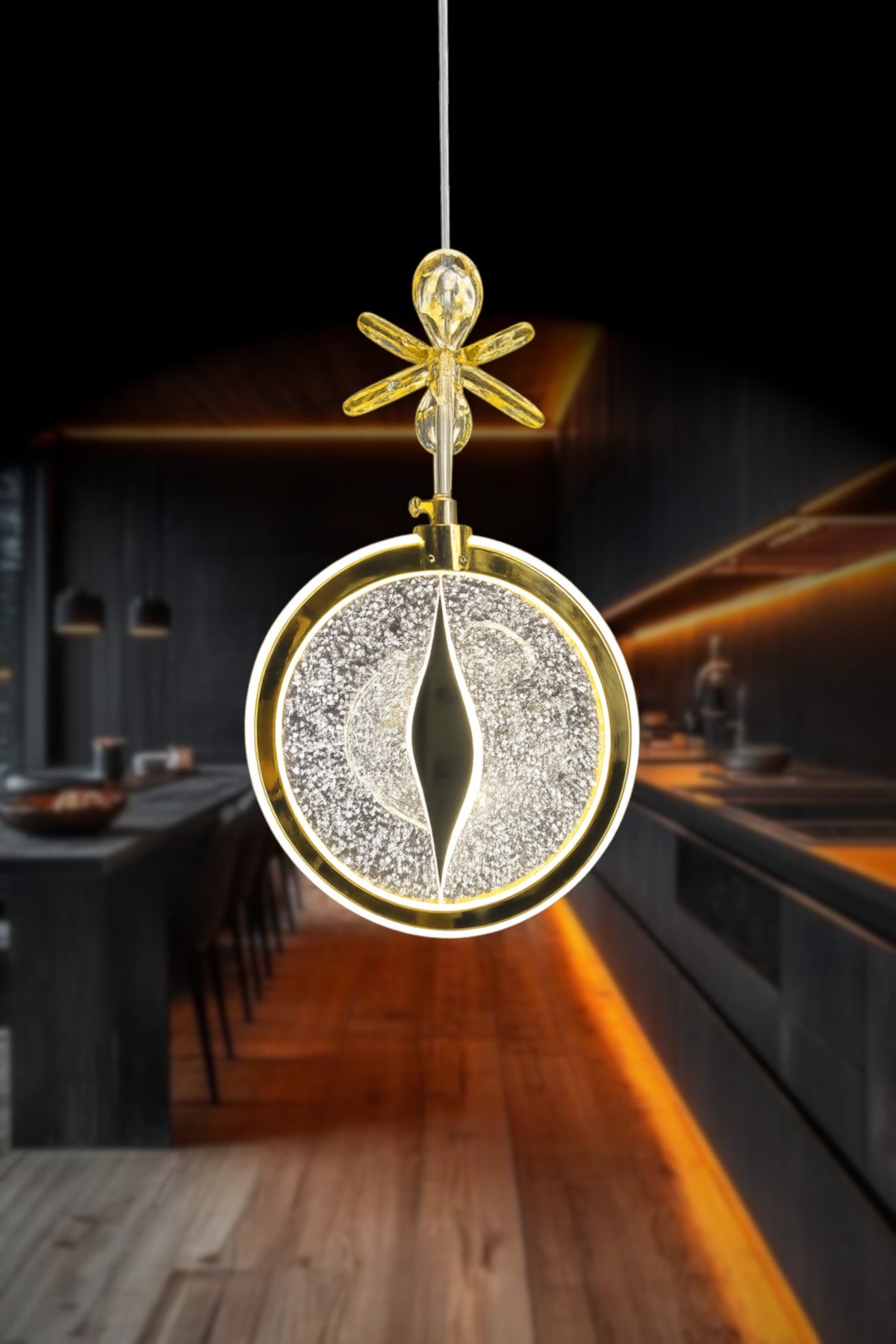 Dark Gold 1-Light Pendant Light