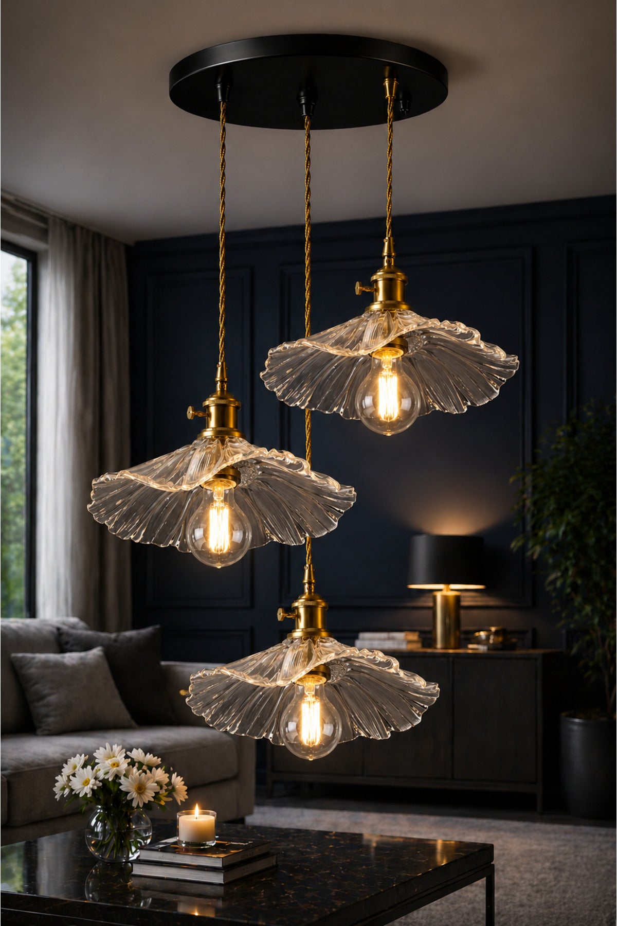 Madrid Clear Glass Classic Pendant Light