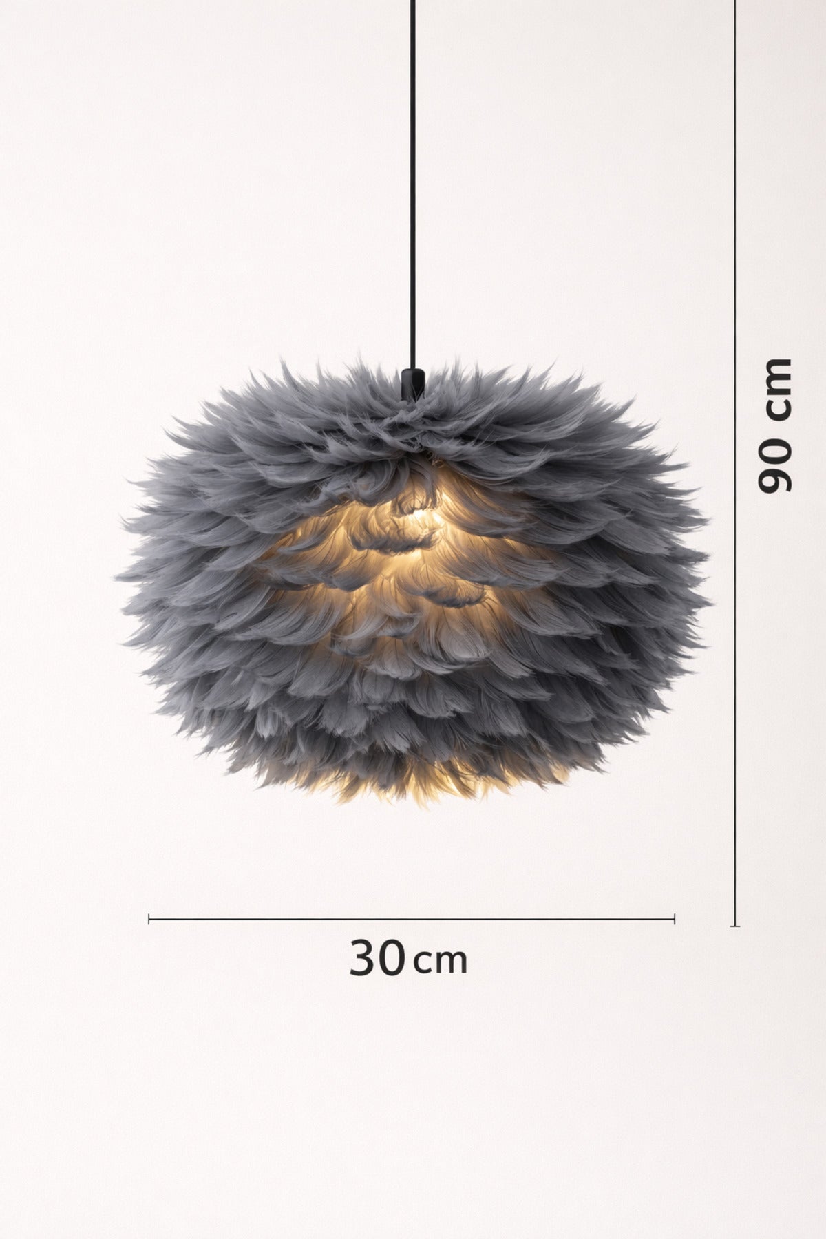 Flora Grey Fabric 1-Light Pendant Light — view 3