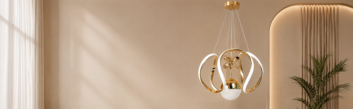 Luna Lighting pendant in a warm contemporary interior