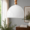 Viyana White Rustic 1-Light Pendant Light