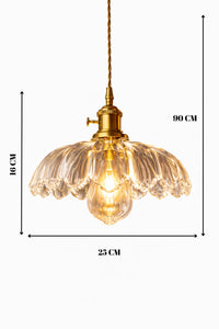 Petra Clear Glass Classic 1-Light Pendant Light — view 2
