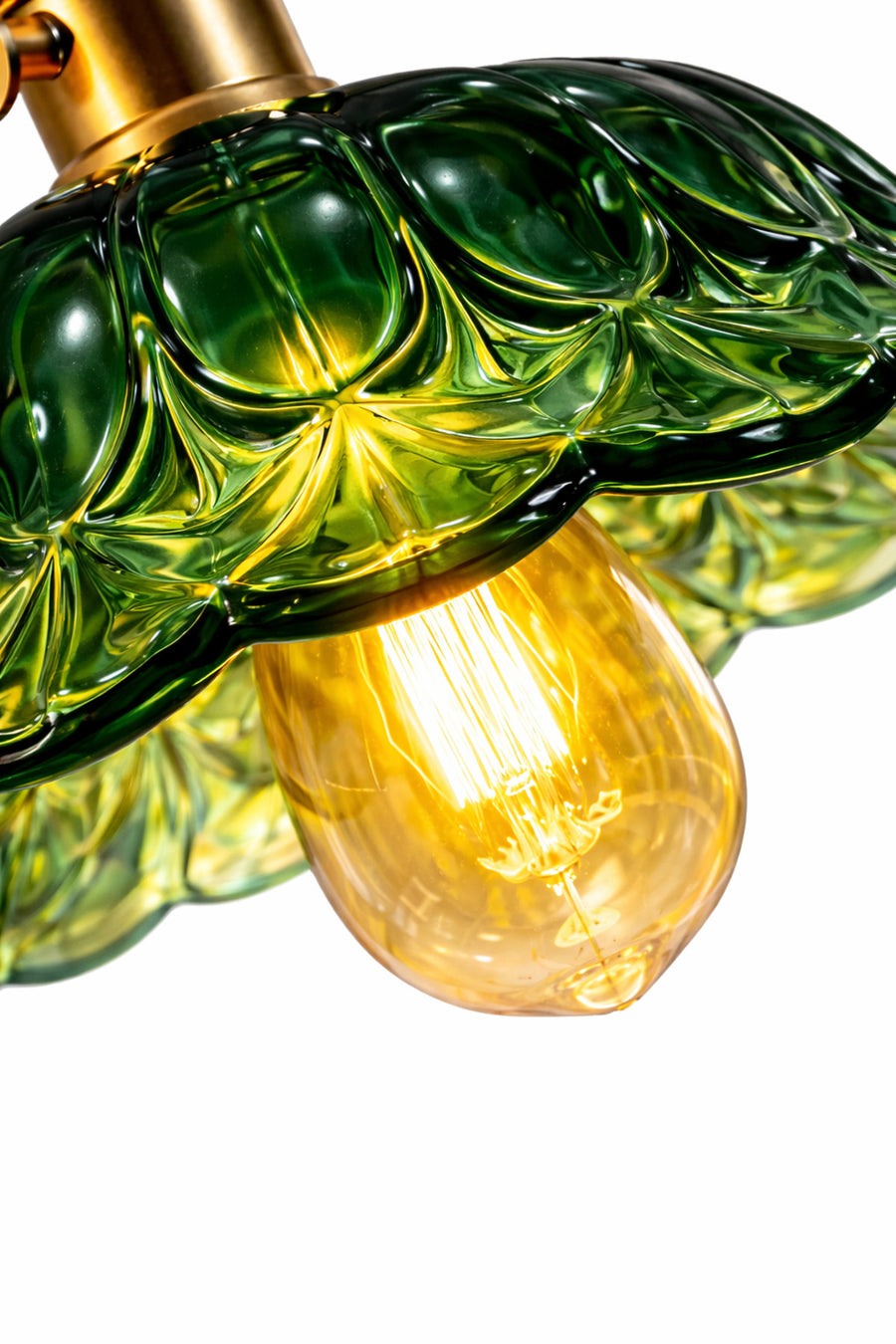Italiano Green Glass Classic 1-Light Pendant Light — alternate view