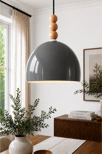 Viyana Grey Rustic 1-Light Pendant Light