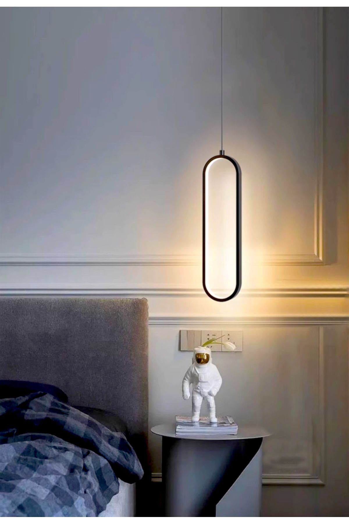 Piero Black 1-Light Pendant Light
