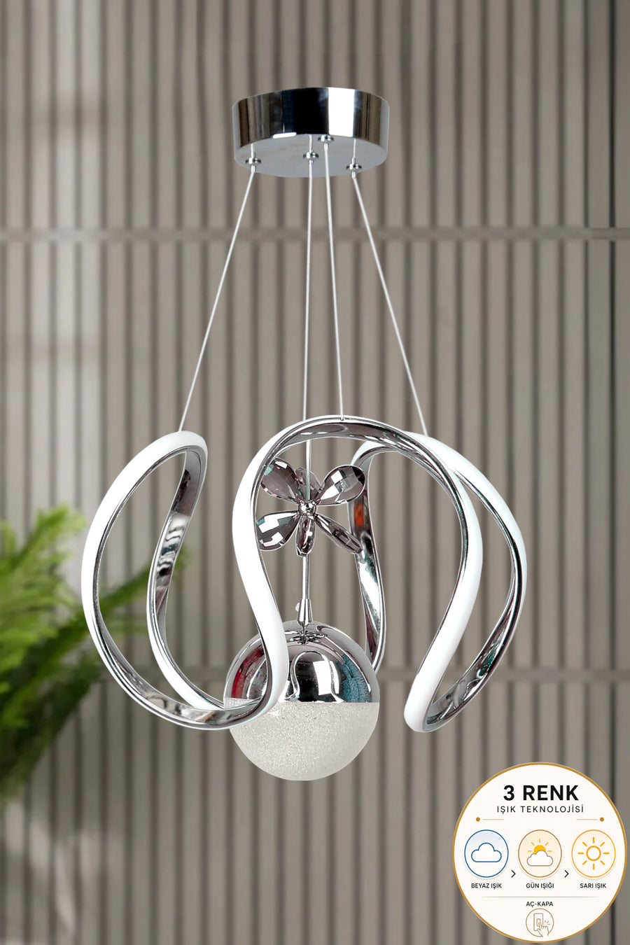 Clasy Chrome Pendant Light