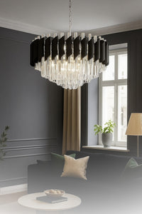 Kuvars Chrome Crystal 5-Light Chandelier