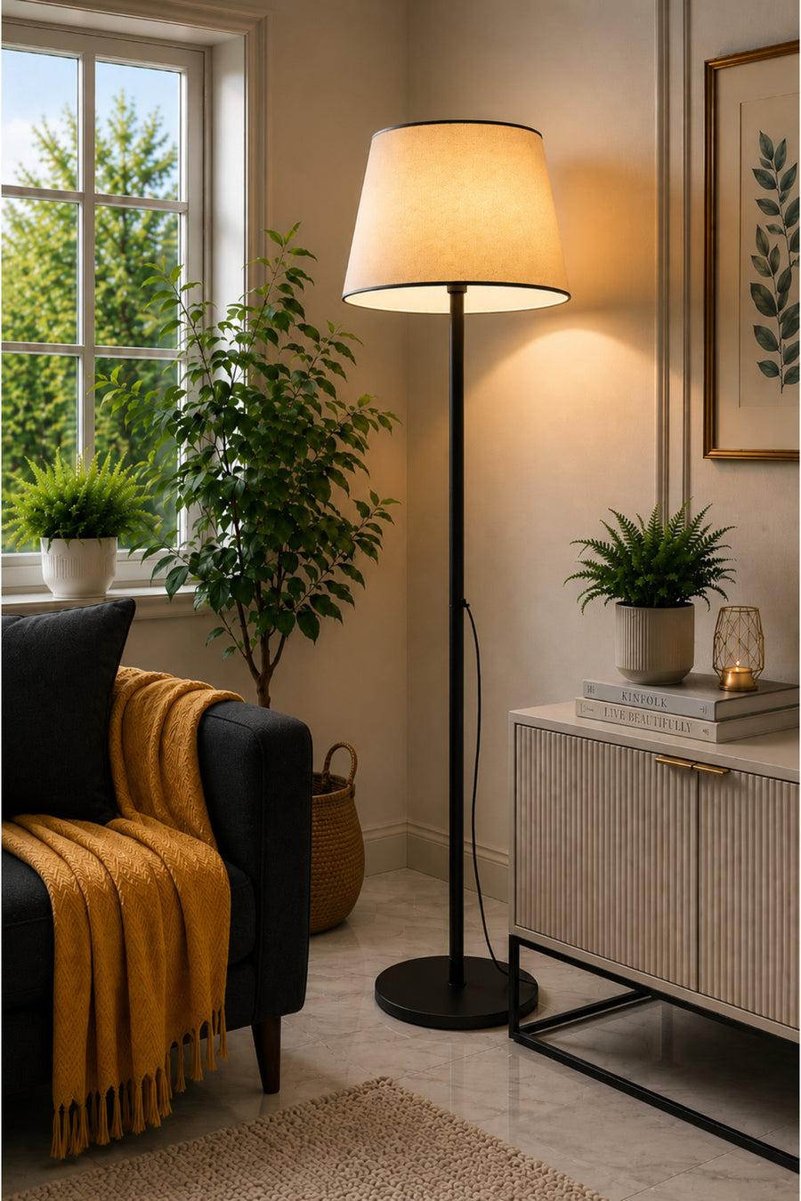 Lucca Black Bohemian 145 cm Floor Lamp