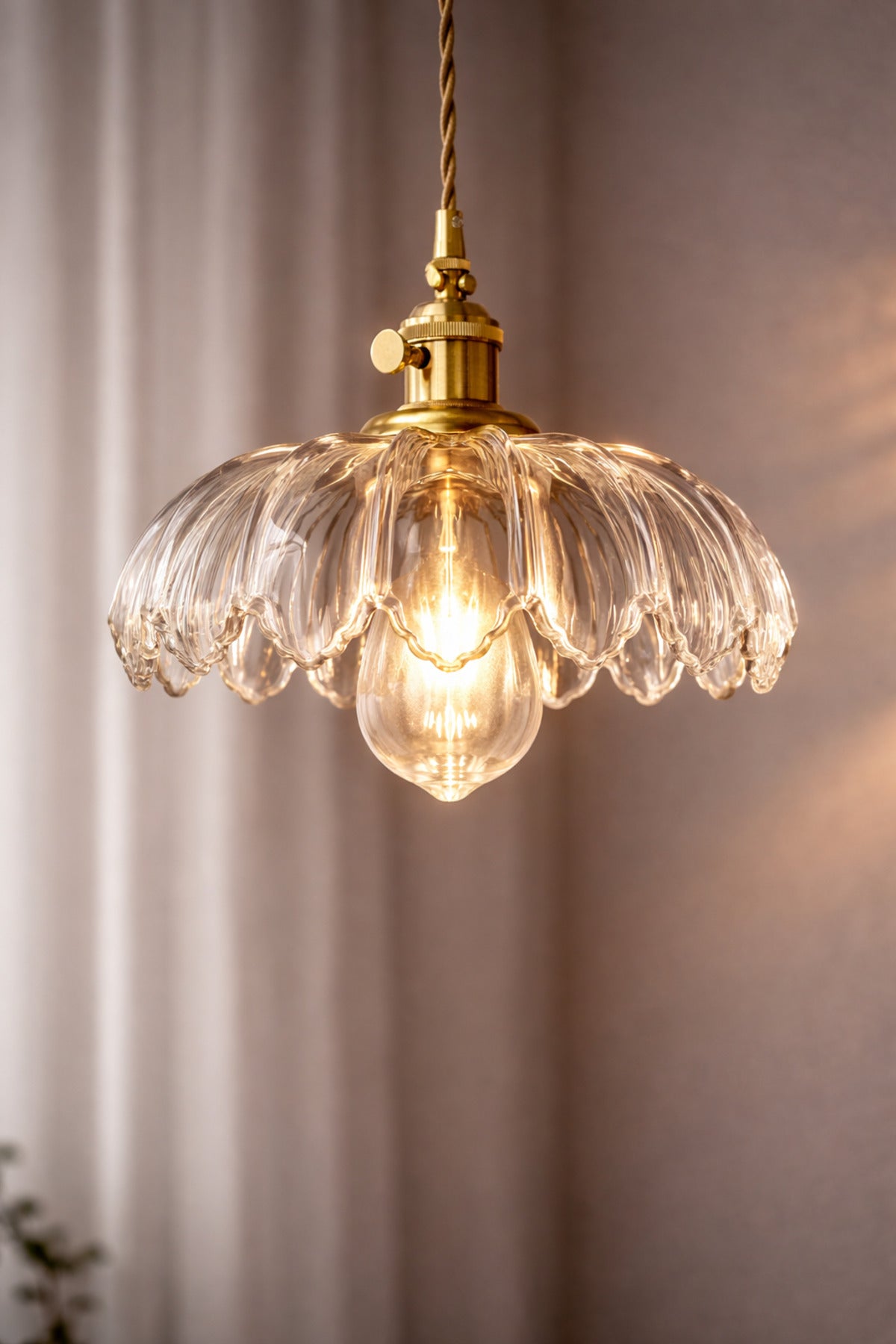 Petra Clear Glass Classic 1-Light Pendant Light — view 8