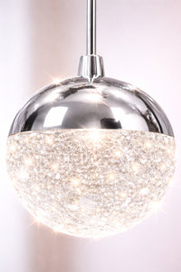 Grate Chrome 3-Light Chandelier — view 3