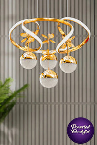 Milano Gold 4-Light Chandelier