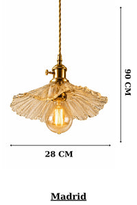 Madrid Clear Glass Classic 1-Light Pendant Light — view 3