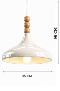 Dron White Rustic 1-Light Pendant Light — view 4