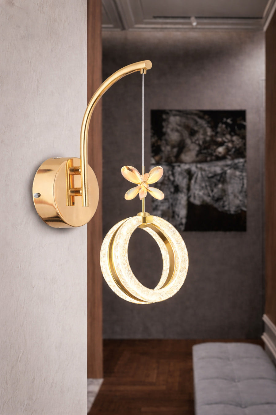 Athena Gold 1-Light Wall Light