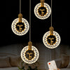 Ren Geyiği Gold 4-Light Remote-Controlled Chandelier