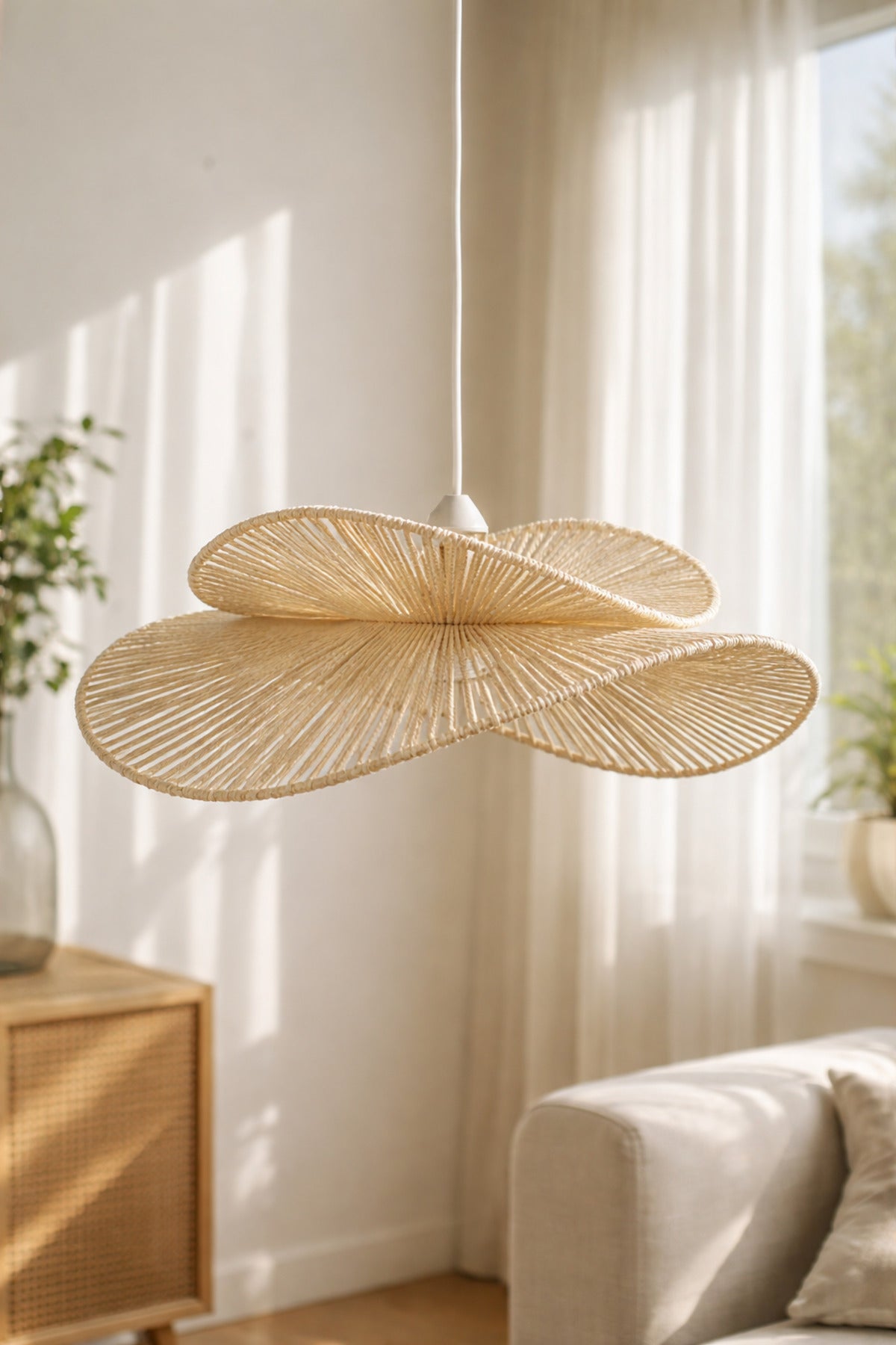 Hasır Woven Rustic Pendant Light — view 2