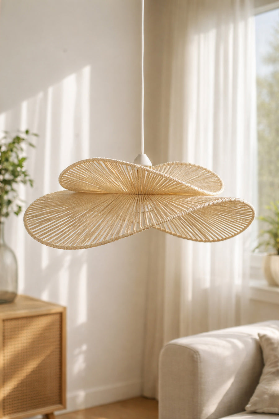 Bohem Home Woven Rustic Pendant Light — alternate view