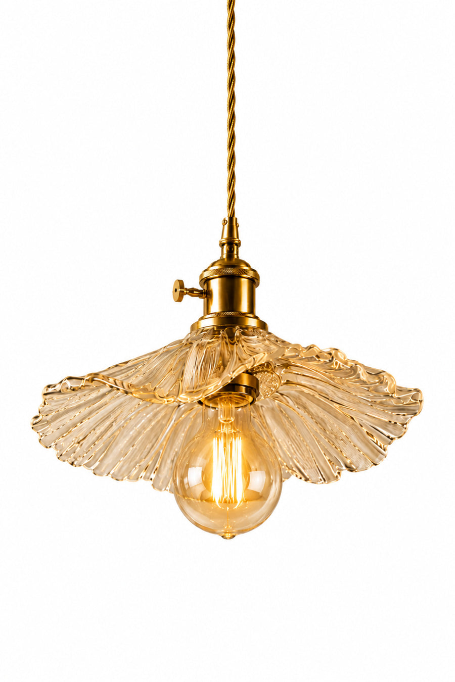 Madrid Clear Glass Classic 1-Light Pendant Light — alternate view