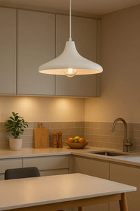 Apollo White Rustic 1-Light Pendant Light — view 4