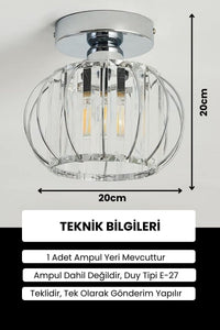 Bella Luce Chrome Crystal Ceiling Light — view 2