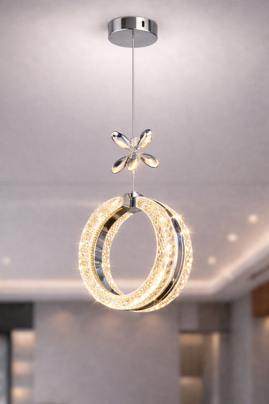 Athena Chrome 1-Light Pendant Light