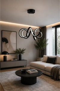 Spiral Black Pendant Light — view 2