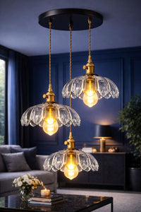 Petra Clear Glass Classic 1-Light Pendant Light