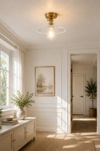 Torino Clear Glass Classic 1-Light Ceiling Light — view 4