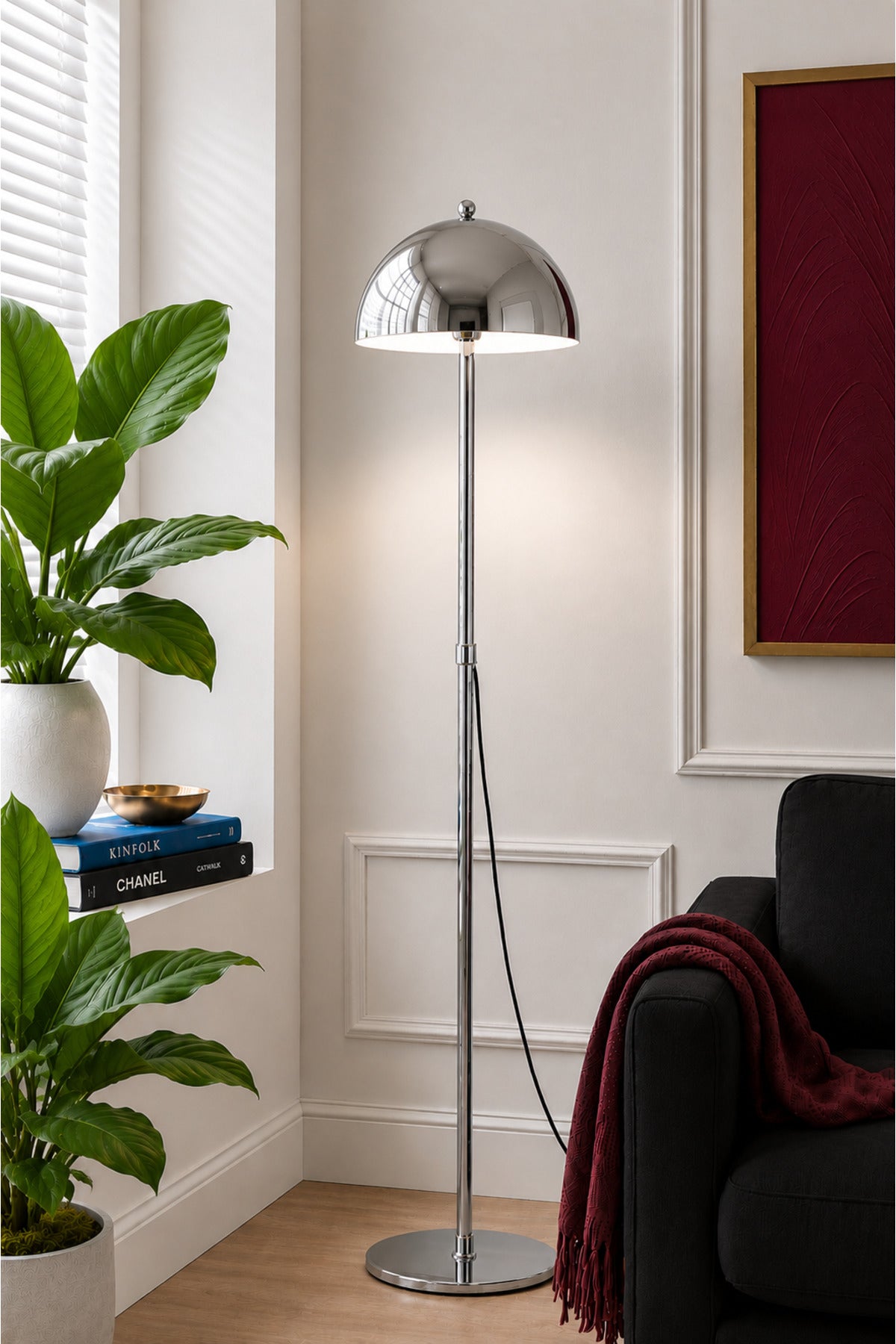 Viyana Chrome Bohemian 145 cm Floor Lamp