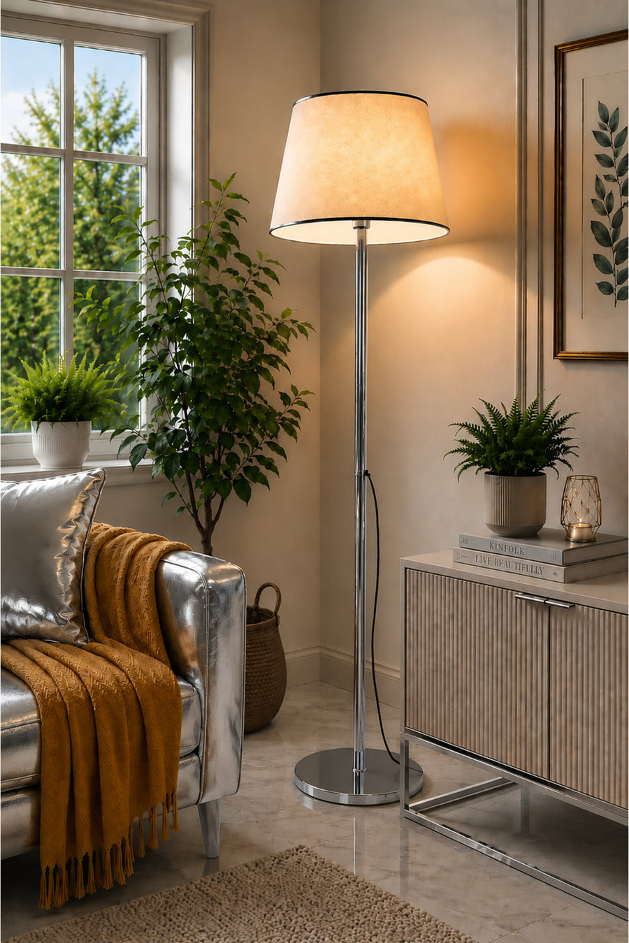 Lucca Chrome Bohemian 145 cm Floor Lamp