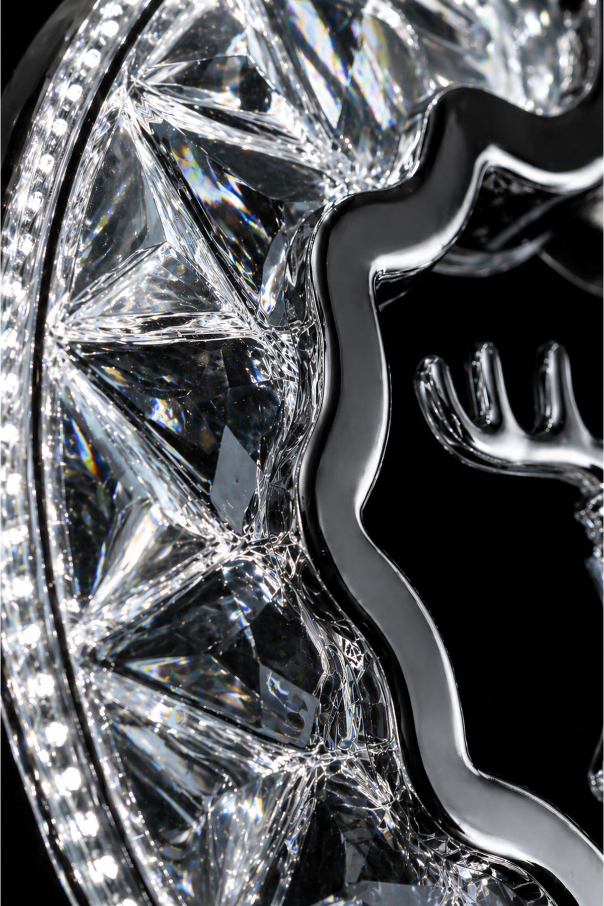Ren Geyiği Chrome 4-Light Remote-Controlled Chandelier — view 3
