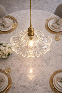 Veronika Clear Glass Classic 1-Light Pendant Light — view 2