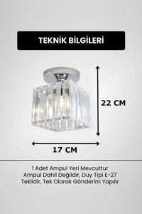 Meriva Crystal 1-Light Ceiling Light — view 2