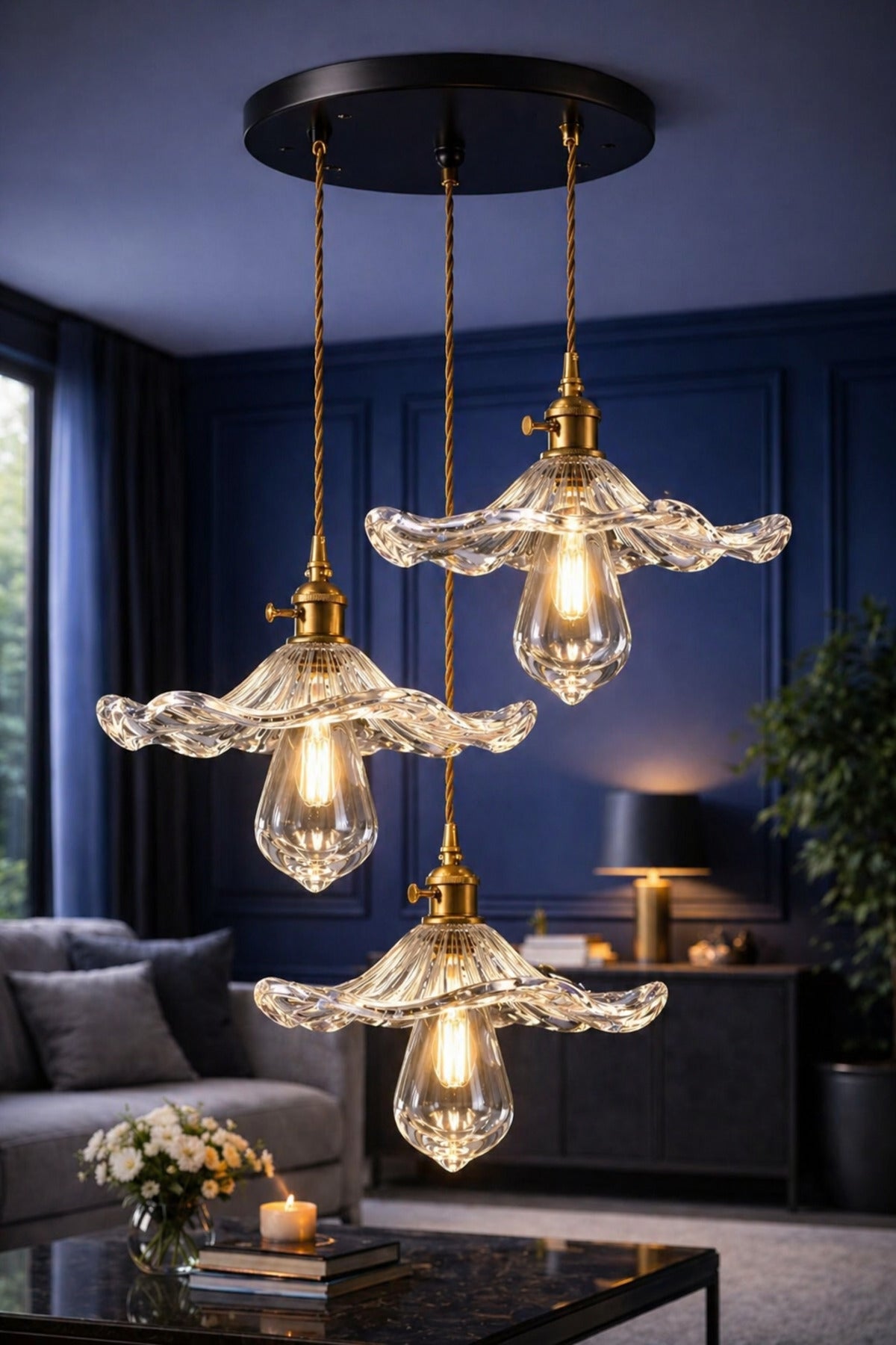 Veronika Clear Glass Classic Pendant Light