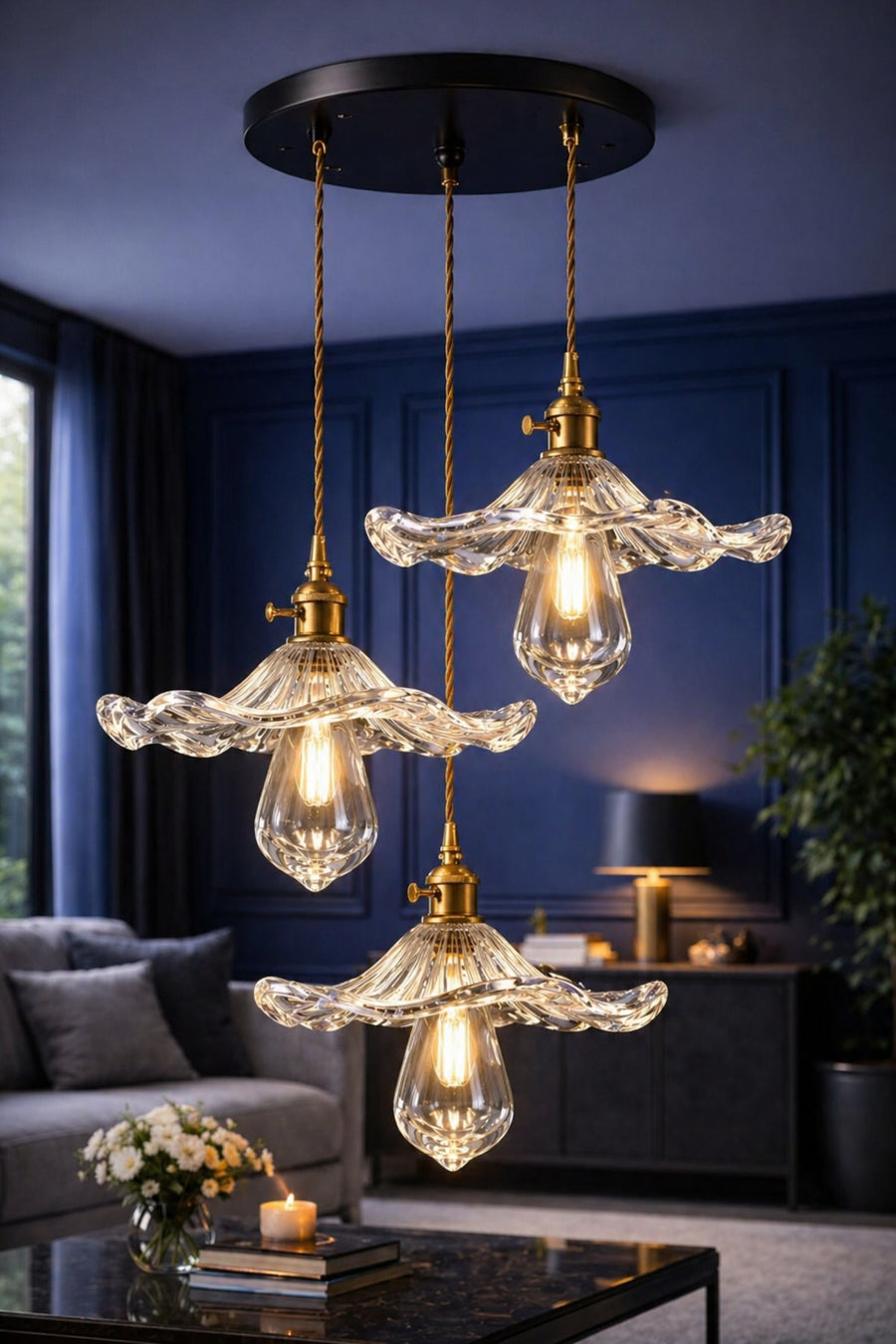 Veronika Clear Glass Classic Pendant Light