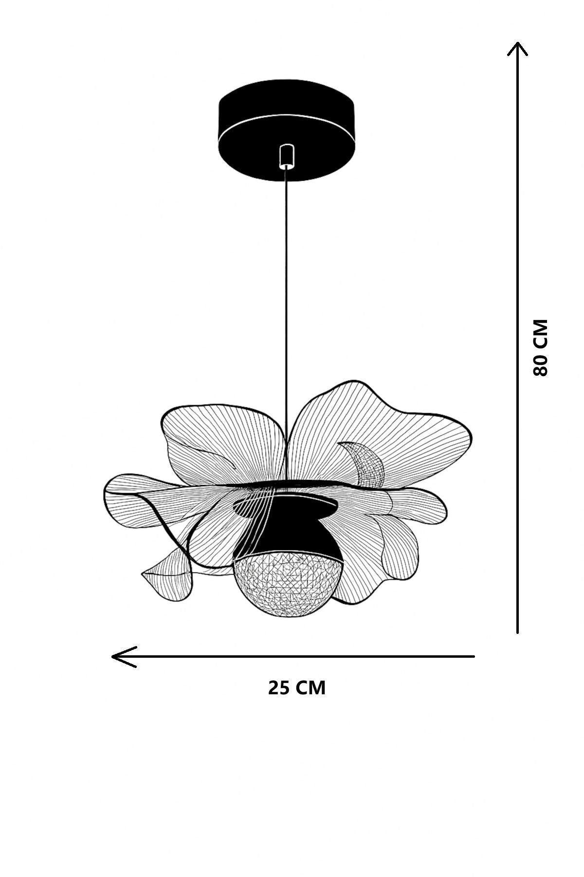 Kleopatra Gold 1-Light Pendant Light — view 3