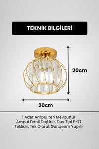Bella Luce Gold Crystal Ceiling Light — view 2