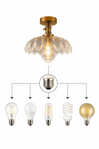 Petra Clear Glass Classic Ceiling Light — view 4