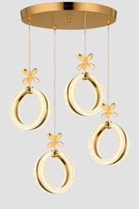 Athena Gold 4-Light Remote-Controlled Chandelier — view 3