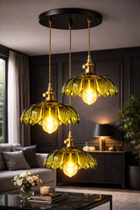 Petra Green Glass Classic Pendant Light — view 4