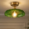 Roma Green Glass Classic 1-Light Ceiling Light
