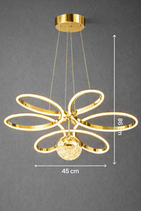 Papatya Gold 1-Light Remote-Controlled Pendant Light — view 2
