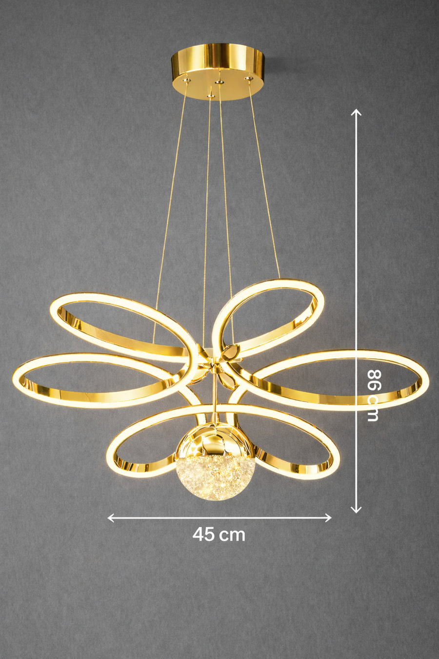 Papatya Gold 1-Light Pendant Light