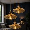 Madrid White Glass Classic 3-Light Pendant Chandelier