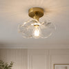 Alya Clear Glass Classic 1-Light Ceiling Light